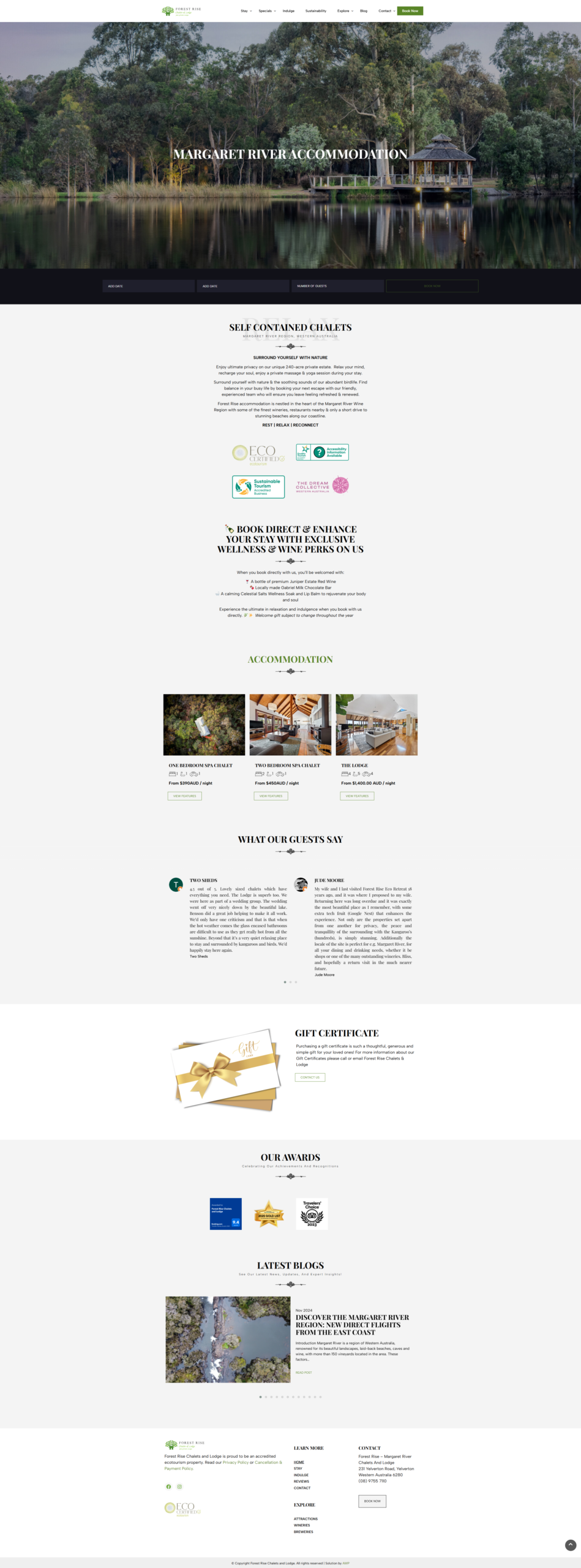 Forest Rise Chalets & Lodge – Hotel Booking Website