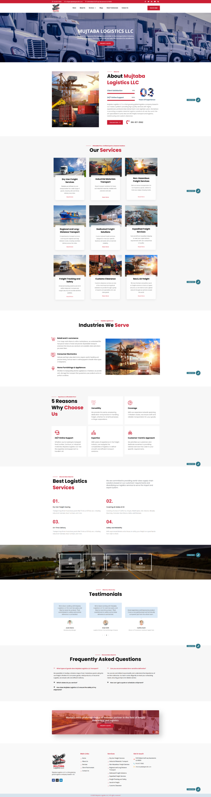 Mujtaba Logistics LLC – Logistics Services