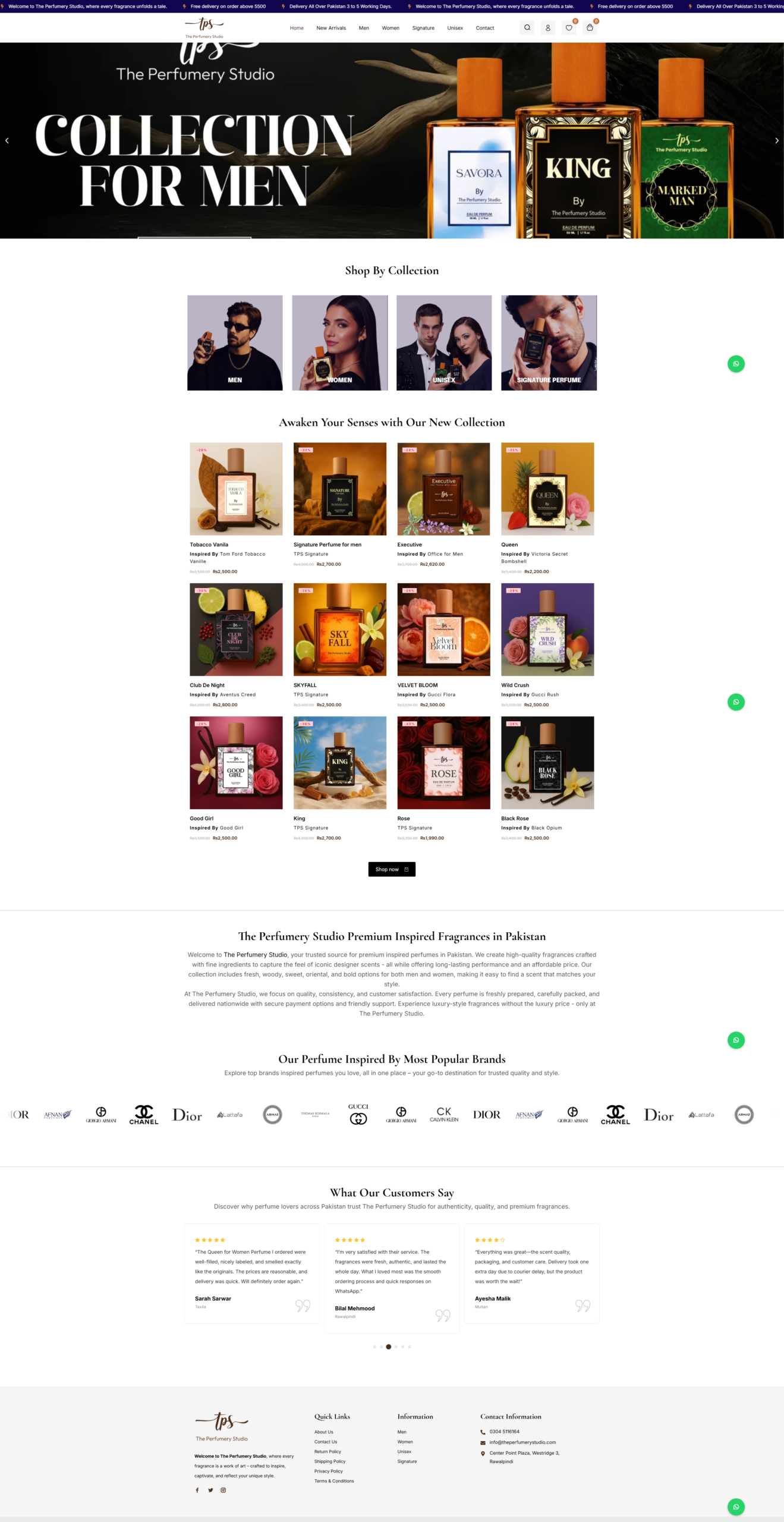 The Perfumery Studio – E-commerce Website